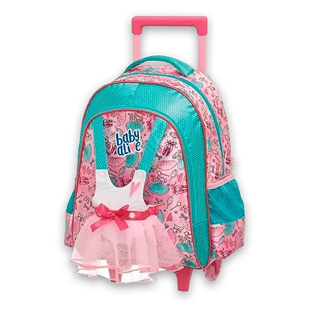 Mochila Escolar De Rodinhas Baby Alive Ballet Infantil