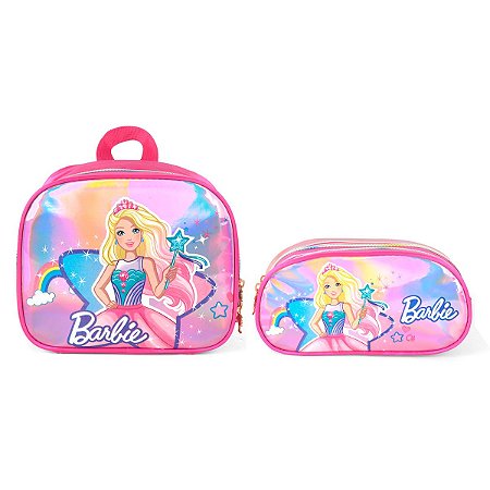 Lancheira LA35913BB + Estojo EI35914BB - Barbie - Pink