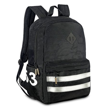 Mochila Escolar Costas Gangster Juvenil Preta