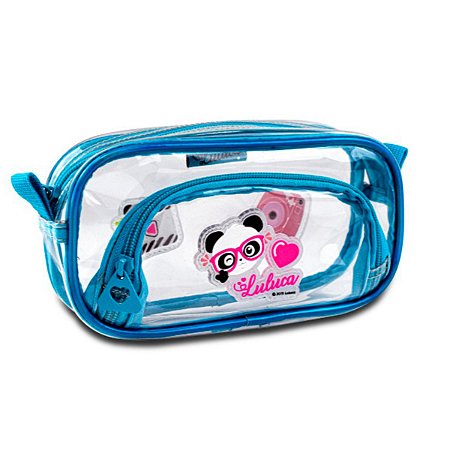 Estojo Duplo Luluca Lulike Azul Transparente - Clio