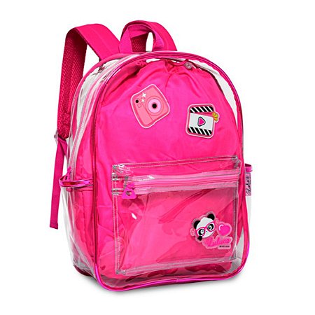 Mochila Costas Luluca Lulike Rosa Claro Transparente - Clio