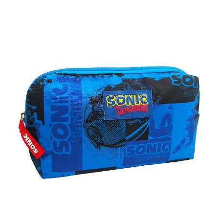 Estojo Escolar Sonic Hoodie Azul - Pacific