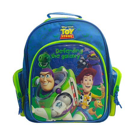 Kit Mochila Infantil Costas Toy Story + 5 Bonecos Personagens do