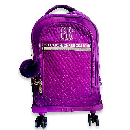 Mochila Escolar Rodinhas Rebecca Bonbon Infantil Cor Lilás