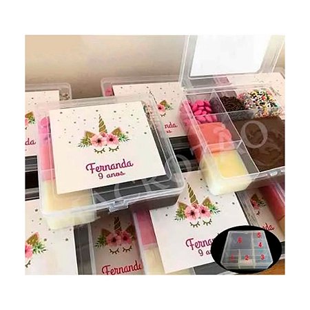 10 Caixas Organizadoras 11x11 Com 6 divisórias