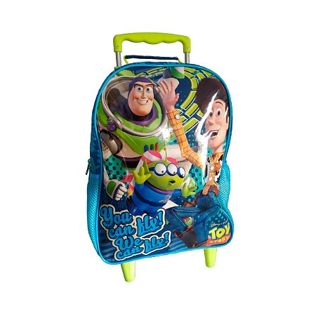 Mochila De Rodinhas Infantil Toy Story Azul Material Escolar