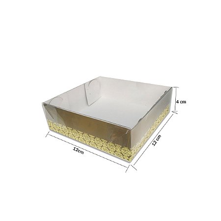 10 un Caixa Chocolate Decorativo Com Tampa Trasparente