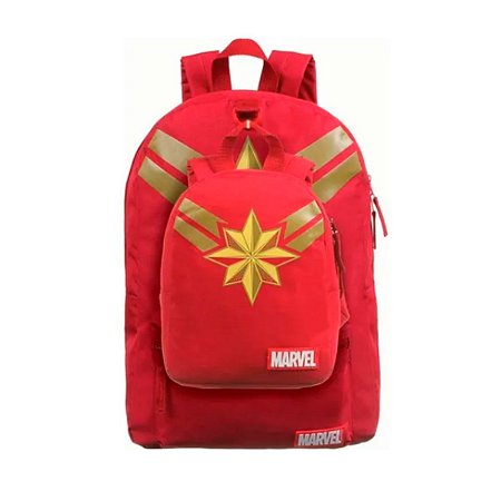 Mochilas Capitã Marvel 2 Un Conjunto M e P Infantil Juvenil