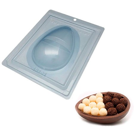 Forma Chocolate 2 Recheios divisória Ovo de Páscoa 2 em 1