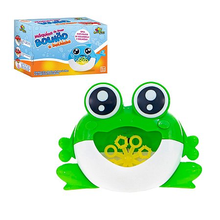 Brinquedo Máquina de Fazer Bolinhas e Bolão + Refil Verde