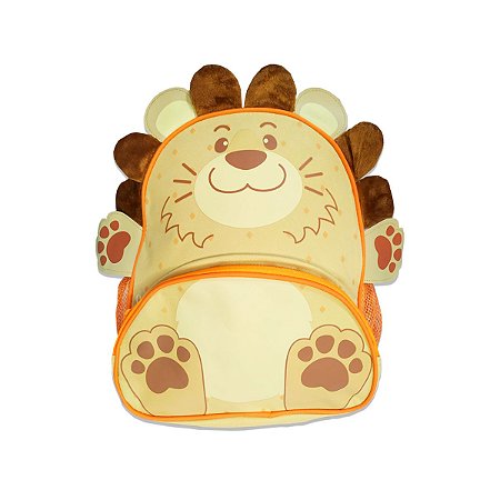 Mochila Escolar Costas Animais Leão Infantil Pets Clio