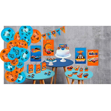 Kit Decorativo So um Bolinho Hot Wheels 90Pcs - Festcolor
