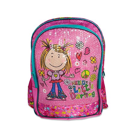 Mochila Escolar Hello Little Darling Infantil Rosa