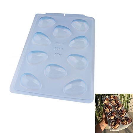 Kit 5 Forma Especial Ovo De Pascoa Liso 50g Chocolate Bwb