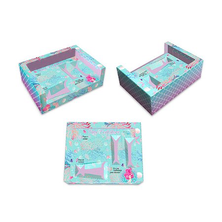 Kit Confeiteiro Caixa Decorativa Fundo do Mar Mini com Visor