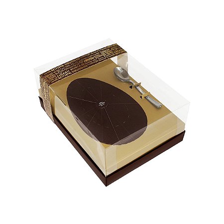 5 UN Caixa Chocolate Para Ovo de Colher 350G Cor Dourado