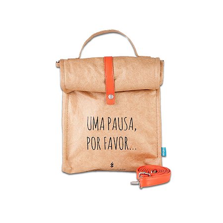 Bolsa Térmica Hay up Uma Pausa Por favor Cor Bege