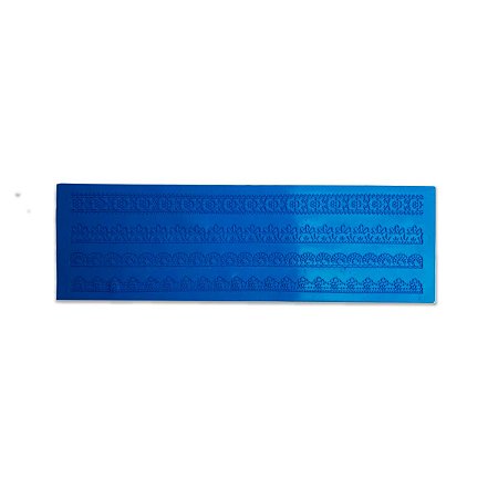 Molde Silicone Artesanato Spacchi Renda  Azul