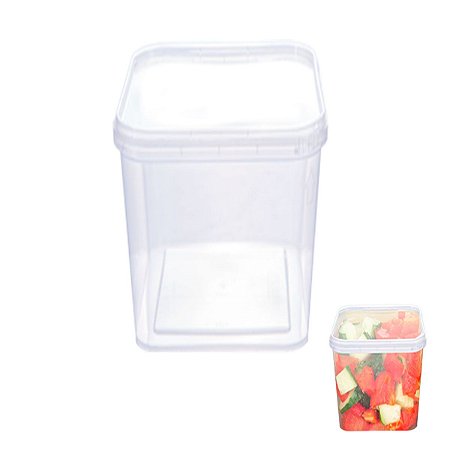Pote Quadrado 350ml 20un Bolo De Pote Microondas Freezer