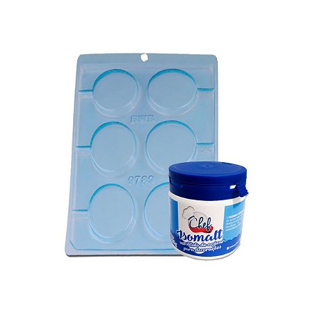 kit Formas Acetato 6 Cavidades + Isomalt Granulado Iceberg