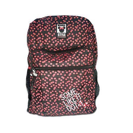 Mochila Escolar Costa Minnie style Vermelha Laço Juvenil