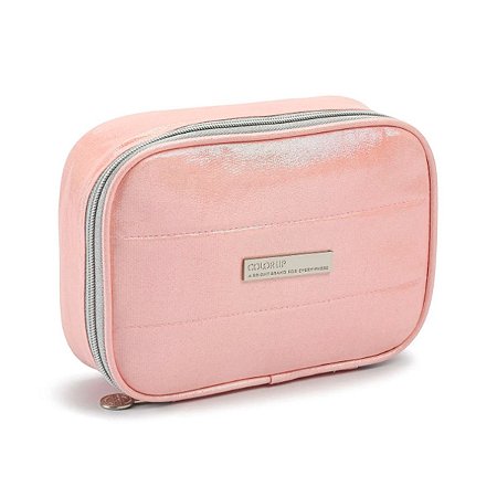 Estojo Box Escolar Rosa Metalizado - Colorup