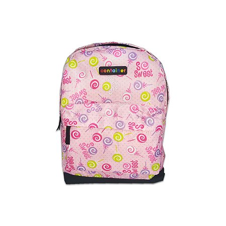 Mochila Escolar Costas Container  Sweet Infantil Cor Rosa