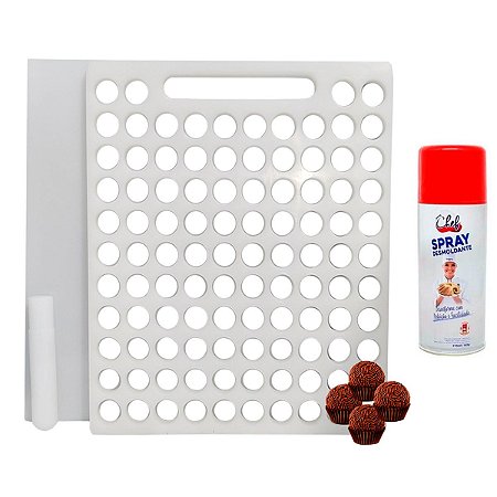 Placa Porcionadora G 104 Furos 13G Brigadeiro + Desmoldante