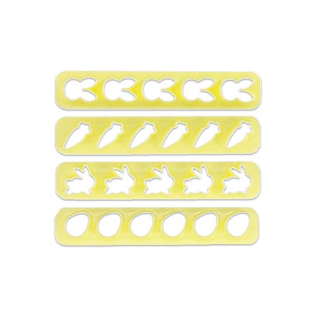 Kit Confeitaria 4 pç Réguas Miniaturas Páscoa biscuit pasta