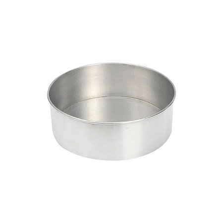 Forma Redonda 25x10cm Assadeira Para Bolo Torta Fundo Fixo