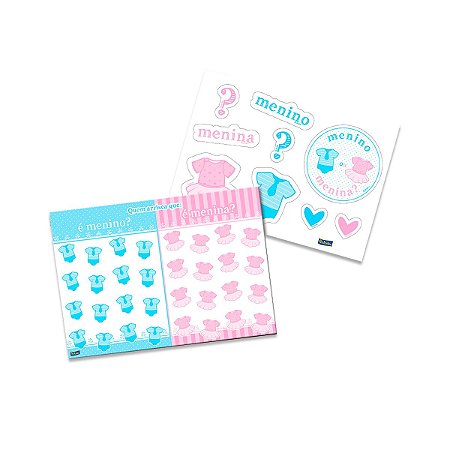 kit Decorativo Painel Chá Revelação Roupinha Bebê Festcolor