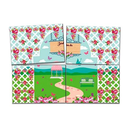 kit D Painel Grande decorativo Jardin Encantado Junco
