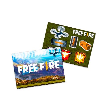 Topper de bolo no tema Free Fire - Que Amor Personalizados