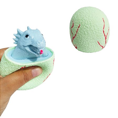 Squishies Ovo de Dinossauro Borracha Anti Stress - Verde