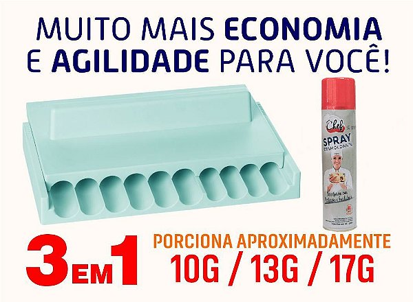 Kit Confeiteiro Placa Boleadora azul + Spray desmoldante