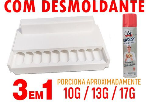 Kit Confeiteiro Placa Boleadora Branca + Spray desmoldante