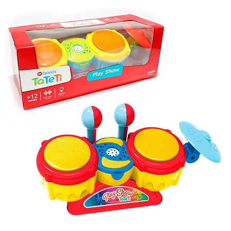 Brinquedo Infantil Play Show Bateria c/ Som e Luz - TaTeTi - Shop Macrozao