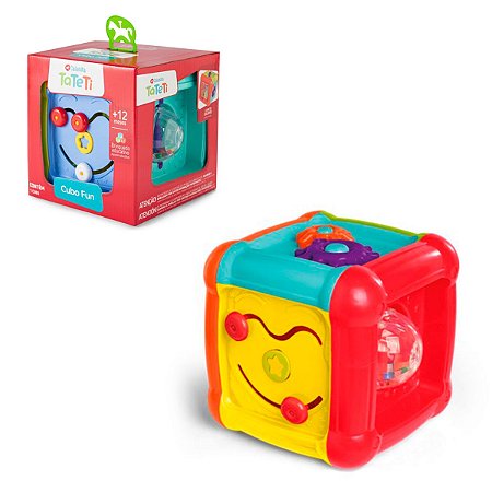 Brinquedo Cubo Fan Didático Cubo de Atividades Colorido