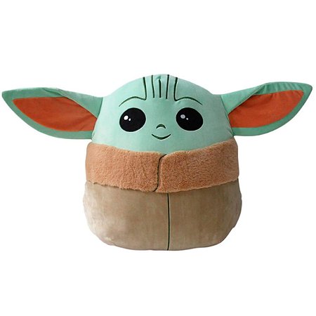 Almofada Squishmallows Pelúcia Baby Yoda 25cm - Star wars