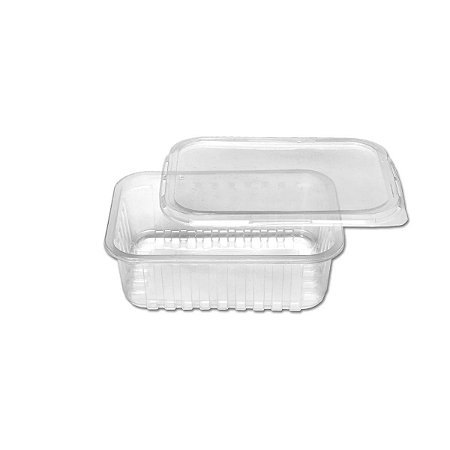 24 Embalagens Microondas e Freezer Retangular Prafesta 500ml