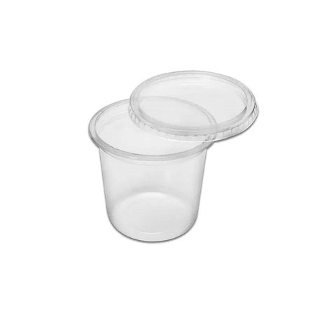 Pote Com Tampa  350 Ml Redondo Prafesta 24 Un Freezer Micro