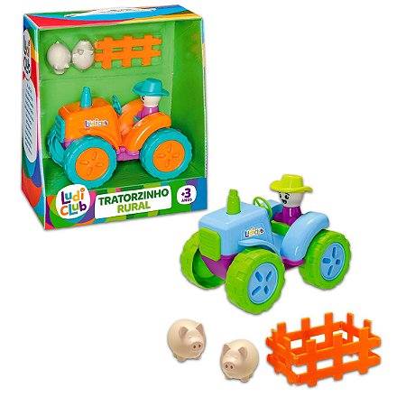 Tratorzinho Rural Verde de Brinquedo Ludi Club Infantil