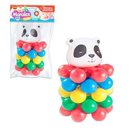Brinquedo Urso Multi Esfera de Empilhar Didático Infantil
