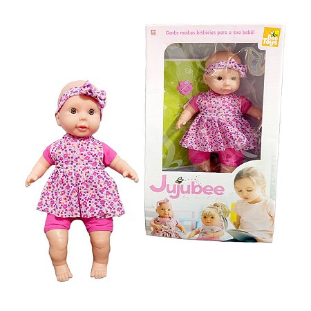 Boneca Jujubee Tiara Infantil Com cheirinho de Bebê