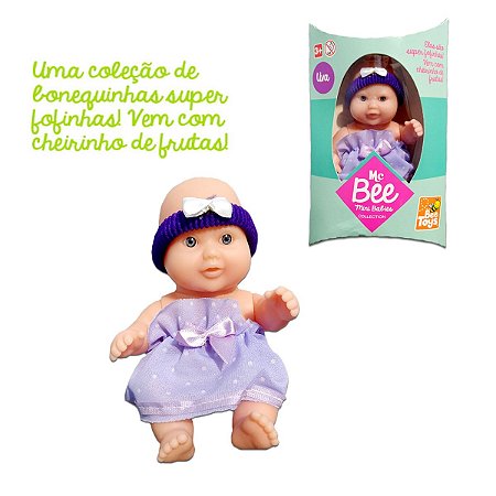 Boneca Mc Bee Mini Babies Collection Cheirinho Uva Infantil