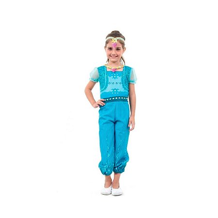 Fantasia Infantil Shimmer e Shine Gênia Gemeas Shine Sula