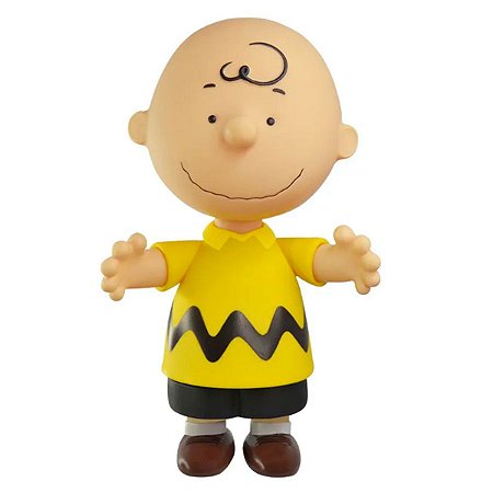 Boneco de Vinil Charlie Brown 22cm Articulado Peanuts Lider