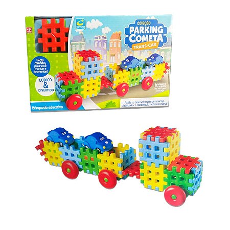 Brinquedo Trans Car Monta e Desmonta 40 Peças Parking Cometa