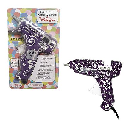 Pistola de Cola Quente Pequena Fantasia Gatte Roxo Bivolts