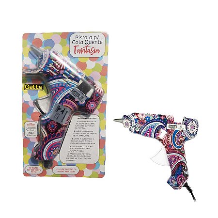 Pistola de Cola Quente Pequena Fantasia Gatte Lilás Bivolts